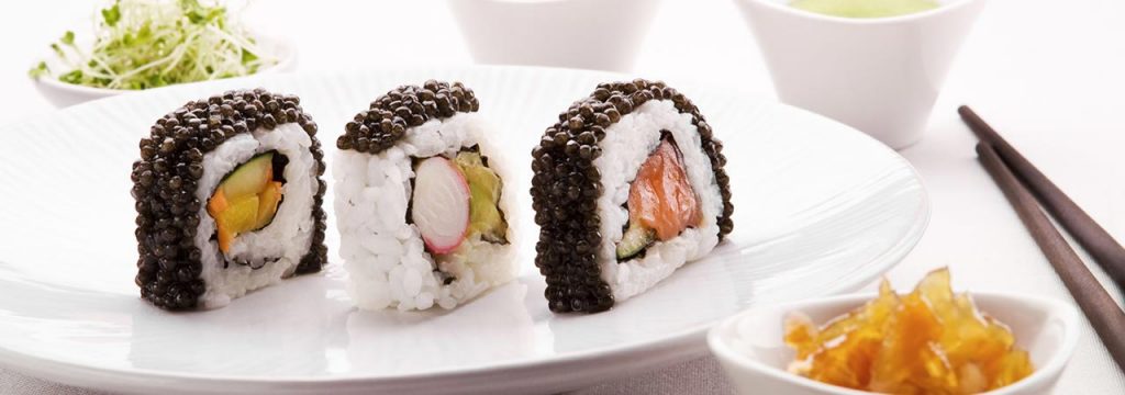 Sushi and caviar
